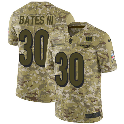 Nike Bengals #30 Jessie Bates III Camo Men's Stitched NFL Limited 2018 Salute To Service Jersey Nike Bengals #30 Jessie Bates III Camo Men's Stitched NFL Limited 2018 Salute To Service Jersey