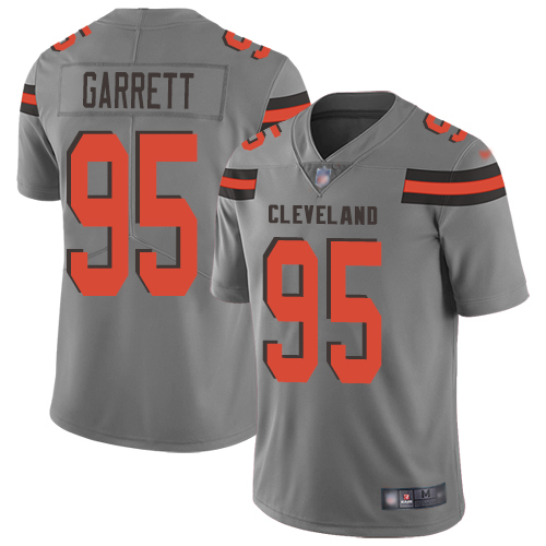 Nike Browns #95 Myles Garrett Gray Men's Stitched NFL Limited Inverted Legend Jersey Nike Browns #95 Myles Garrett Gray Men's Stitched NFL Limited Inverted Legend Jersey