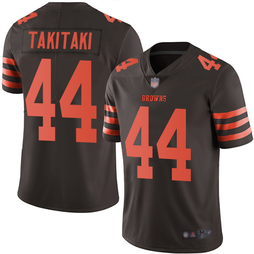 Nike Browns #44 Sione Takitaki Brown Men's Stitched NFL Limited Rush Jersey Nike Browns #44 Sione Takitaki Brown Men's Stitched NFL Limited Rush Jersey