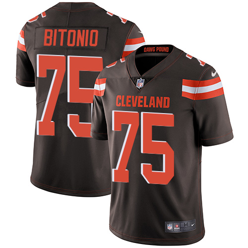 Nike Browns #75 Joel Bitonio Brown Team Color Men's Stitched NFL Vapor Untouchable Limited Jersey Nike Browns #75 Joel Bitonio Brown Team Color Men's Stitched NFL Vapor Untouchable Limited Jersey