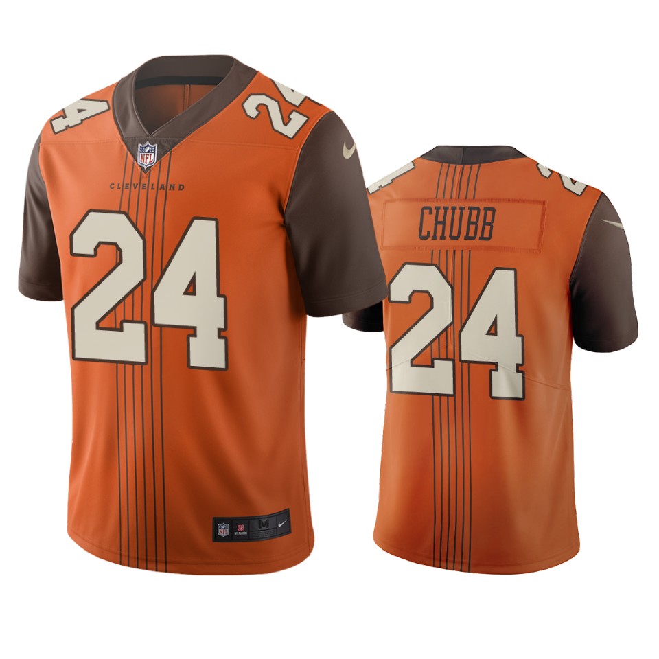 Cleveland Browns #24 Nick Chubb Brown Vapor Limited City Edition NFL Jersey Cleveland Browns #24 Nick Chubb Brown Vapor Limited City Edition NFL Jersey