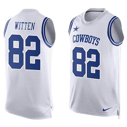 Nike Cowboys #82 Jason Witten White Men's Stitched NFL Limited Tank Top Jersey Nike Cowboys #82 Jason Witten White Men's Stitched NFL Limited Tank Top Jersey