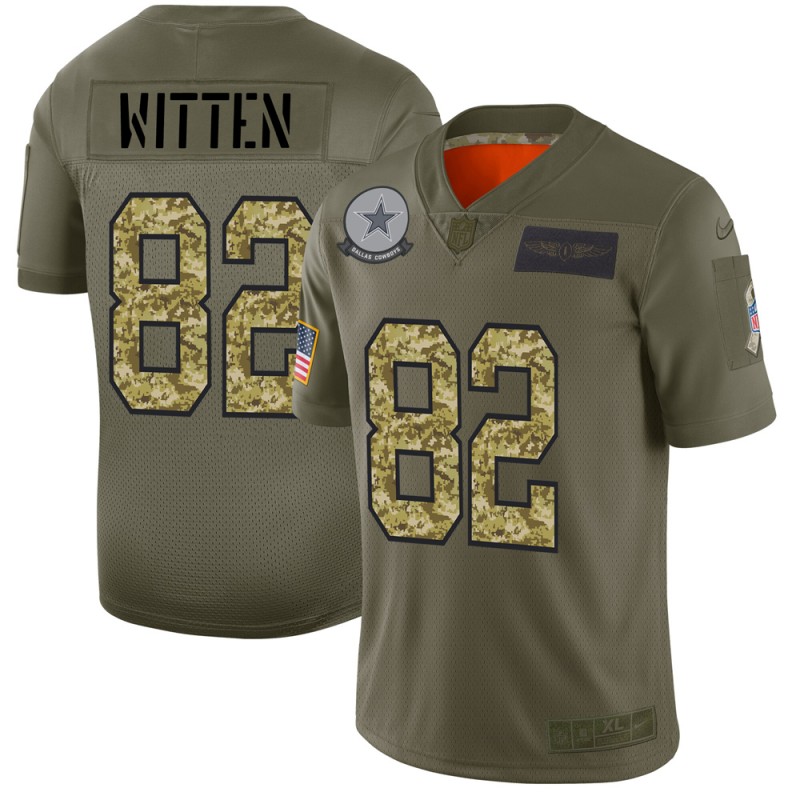Dallas Cowboys #82 Jason Witten Men's Nike 2019 Olive Camo Salute To Service Limited NFL Jersey Dallas Cowboys #82 Jason Witten Men's Nike 2019 Olive Camo Salute To Service Limited NFL Jersey