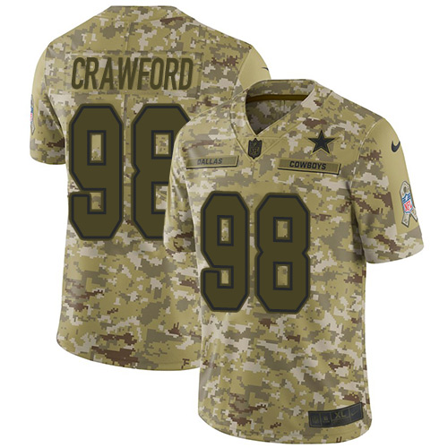 Nike Cowboys #98 Tyrone Crawford Camo Men's Stitched NFL Limited 2018 Salute To Service Jersey Nike Cowboys #98 Tyrone Crawford Camo Men's Stitched NFL Limited 2018 Salute To Service Jersey
