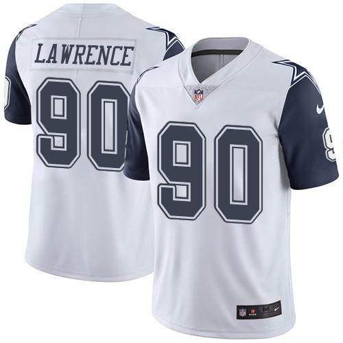 Nike Cowboys #90 Demarcus Lawrence White Men's Stitched NFL Limited Rush Jersey Nike Cowboys #90 Demarcus Lawrence White Men's Stitched NFL Limited Rush Jersey