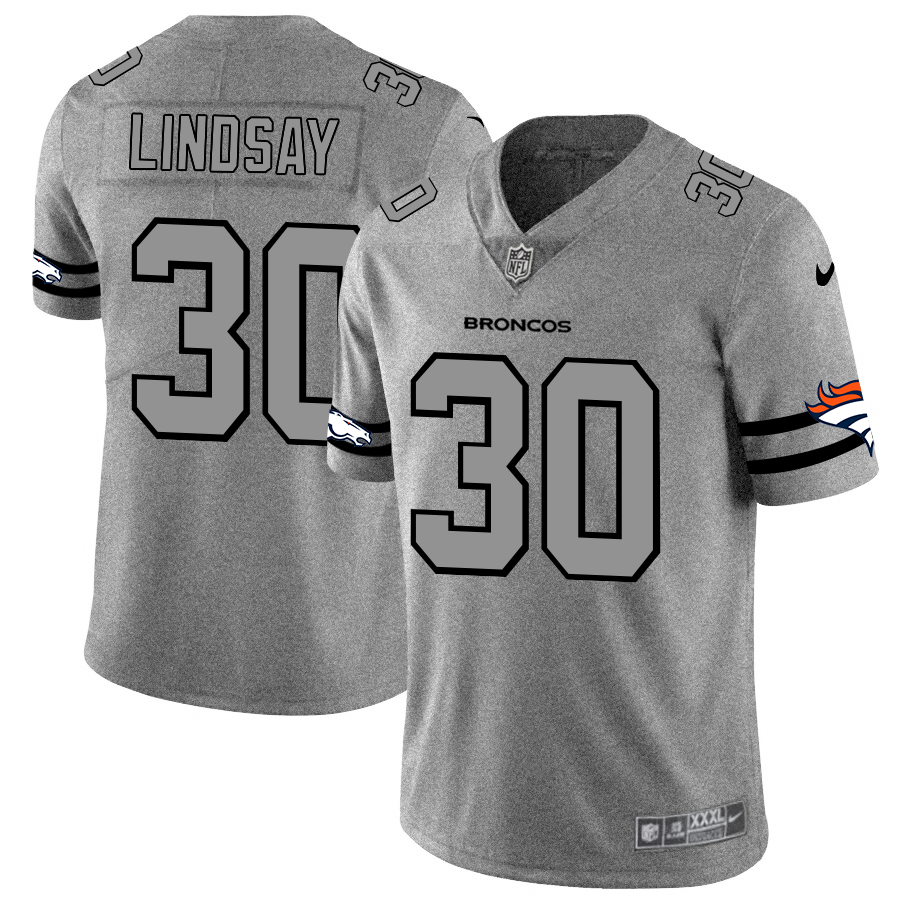 Denver Broncos #30 Phillip Lindsay Men's Nike Gray Gridiron II Vapor Untouchable Limited NFL Jersey Denver Broncos #30 Phillip Lindsay Men's Nike Gray Gridiron II Vapor Untouchable Limited NFL Jersey