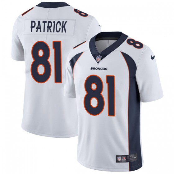 Nike Broncos #81 Tim Patrick White Men's Stitched NFL Vapor Untouchable Limited Jersey Nike Broncos #81 Tim Patrick White Men's Stitched NFL Vapor Untouchable Limited Jersey