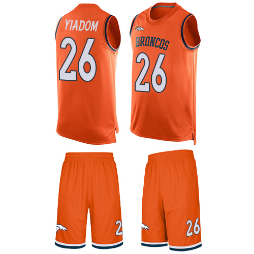 Nike Broncos #26 Isaac Yiadom Orange Team Color Men's Stitched NFL Limited Tank Top Suit Jersey Nike Broncos #26 Isaac Yiadom Orange Team Color Men's Stitched NFL Limited Tank Top Suit Jersey