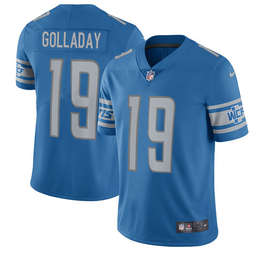 Nike Lions #19 Kenny Golladay Blue Team Color Men's Stitched NFL Vapor Untouchable Limited Jersey Nike Lions #19 Kenny Golladay Blue Team Color Men's Stitched NFL Vapor Untouchable Limited Jersey