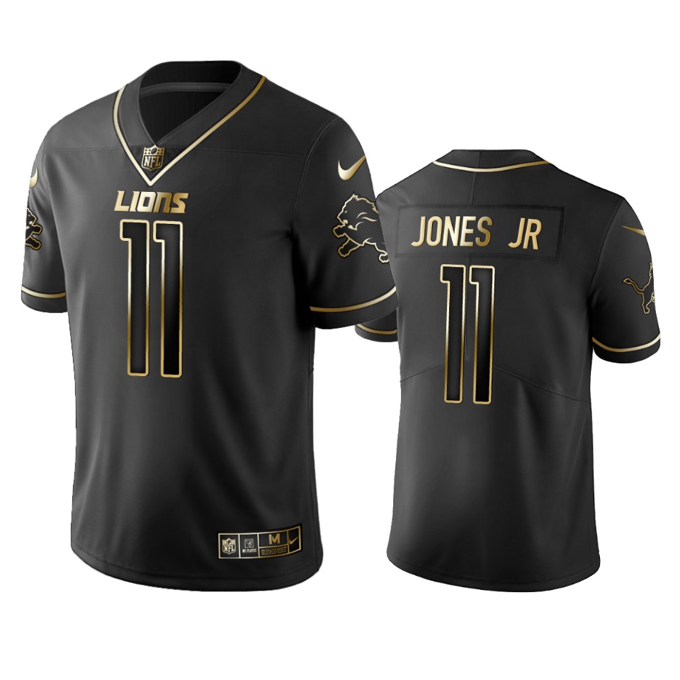 Lions #11 Marvin Jones Jr Men's Stitched NFL Vapor Untouchable Limited Black Golden Jersey Lions #11 Marvin Jones Jr Men's Stitched NFL Vapor Untouchable Limited Black Golden Jersey
