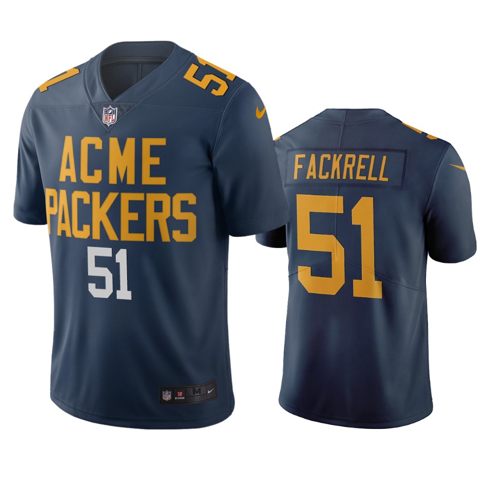 Green Bay Packers #51 Kyler Fackrell Navy Vapor Limited City Edition NFL Jersey Green Bay Packers #51 Kyler Fackrell Navy Vapor Limited City Edition NFL Jersey