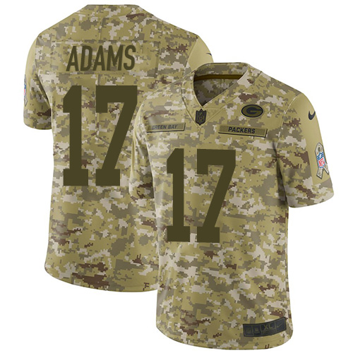 Nike Packers #17 Davante Adams Camo Men's Stitched NFL Limited 2018 Salute To Service Jersey Nike Packers #17 Davante Adams Camo Men's Stitched NFL Limited 2018 Salute To Service Jersey