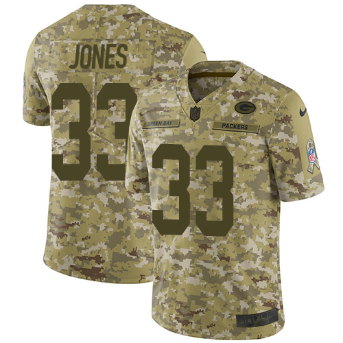 Nike Packers #33 Aaron Jones Camo Men's Stitched NFL Limited 2018 Salute To Service Jersey Nike Packers #33 Aaron Jones Camo Men's Stitched NFL Limited 2018 Salute To Service Jersey