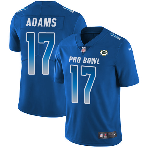 Nike Packers #17 Davante Adams Royal Men's Stitched NFL Limited NFC 2019 Pro Bowl Jersey Nike Packers #17 Davante Adams Royal Men's Stitched NFL Limited NFC 2019 Pro Bowl Jersey