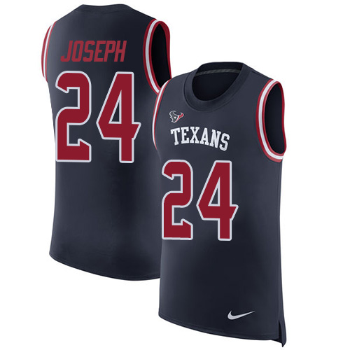 Nike Texans #24 Johnathan Joseph Navy Blue Team Color Men's Stitched NFL Limited Rush Tank Top Jersey Nike Texans #24 Johnathan Joseph Navy Blue Team Color Men's Stitched NFL Limited Rush Tank Top Jersey