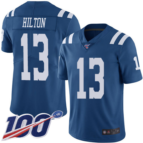 Nike Colts #13 T.Y. Hilton Royal Blue Team Color Men's Stitched NFL 100th Season Vapor Limited Jersey Nike Colts #13 T.Y. Hilton Royal Blue Team Color Men's Stitched NFL 100th Season Vapor Limited Jersey