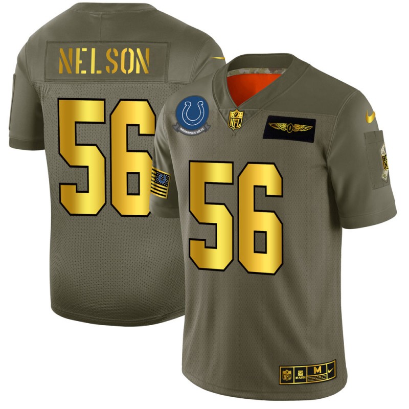 Indianapolis Colts #56 Quenton Nelson NFL Men's Nike Olive Gold 2019 Salute to Service Limited Jersey Indianapolis Colts #56 Quenton Nelson NFL Men's Nike Olive Gold 2019 Salute to Service Limited Jersey