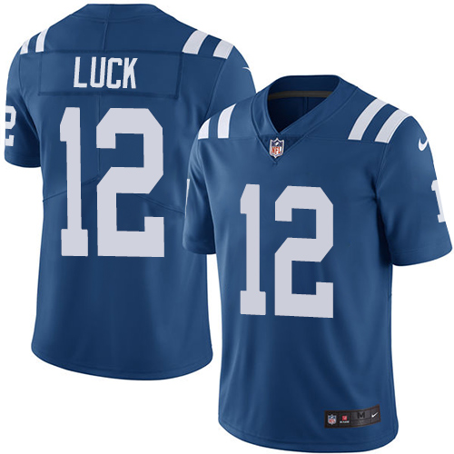 Nike Colts #12 Andrew Luck Royal Blue Team Color Men's Stitched NFL Vapor Untouchable Limited Jersey Nike Colts #12 Andrew Luck Royal Blue Team Color Men's Stitched NFL Vapor Untouchable Limited Jersey