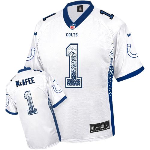 Nike Colts #1 Pat McAfee White Men's Stitched NFL Elite Drift Fashion Jersey Nike Colts #1 Pat McAfee White Men's Stitched NFL Elite Drift Fashion Jersey