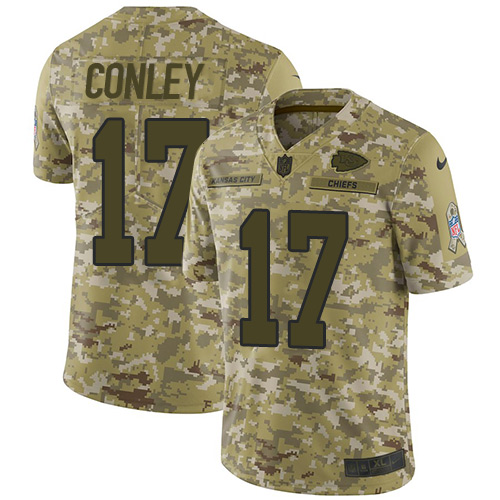 Nike Chiefs #17 Chris Conley Camo Men's Stitched NFL Limited 2018 Salute To Service Jersey Nike Chiefs #17 Chris Conley Camo Men's Stitched NFL Limited 2018 Salute To Service Jersey