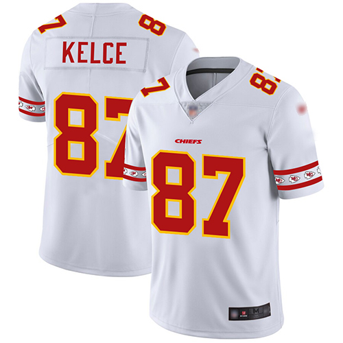 Nike Chiefs #87 Travis Kelce White Men's Stitched NFL Limited Team Logo Fashion Jersey Nike Chiefs #87 Travis Kelce White Men's Stitched NFL Limited Team Logo Fashion Jersey