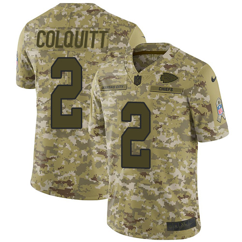 Nike Chiefs #2 Dustin Colquitt Camo Men's Stitched NFL Limited 2018 Salute To Service Jersey Nike Chiefs #2 Dustin Colquitt Camo Men's Stitched NFL Limited 2018 Salute To Service Jersey