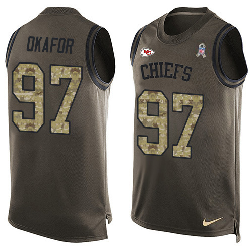 Nike Chiefs #97 Alex Okafor Green Men's Stitched NFL Limited Salute To Service Tank Top Jersey Nike Chiefs #97 Alex Okafor Green Men's Stitched NFL Limited Salute To Service Tank Top Jersey