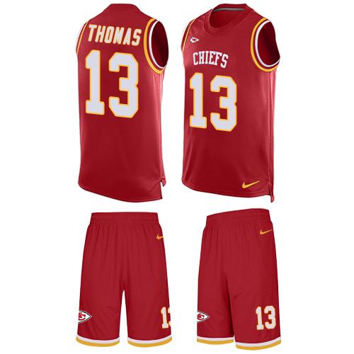 Nike Chiefs #13 De'Anthony Thomas Red Team Color Men's Stitched NFL Limited Tank Top Suit Jersey Nike Chiefs #13 De'Anthony Thomas Red Team Color Men's Stitched NFL Limited Tank Top Suit Jersey