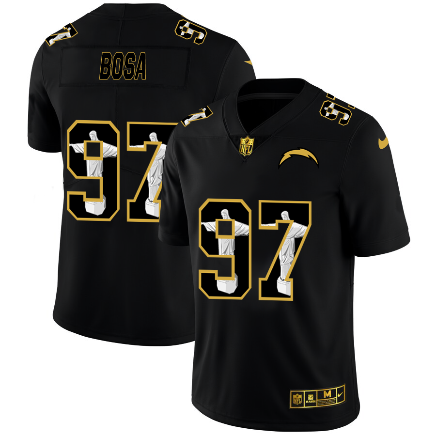 Los Angeles Chargers #97 Joey Bosa Men's Nike Carbon Black Vapor Cristo Redentor Limited NFL Jersey Los Angeles Chargers #97 Joey Bosa Men's Nike Carbon Black Vapor Cristo Redentor Limited NFL Jersey