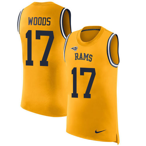 Nike Rams #17 Robert Woods Gold Men's Stitched NFL Limited Rush Tank Top Jersey Nike Rams #17 Robert Woods Gold Men's Stitched NFL Limited Rush Tank Top Jersey