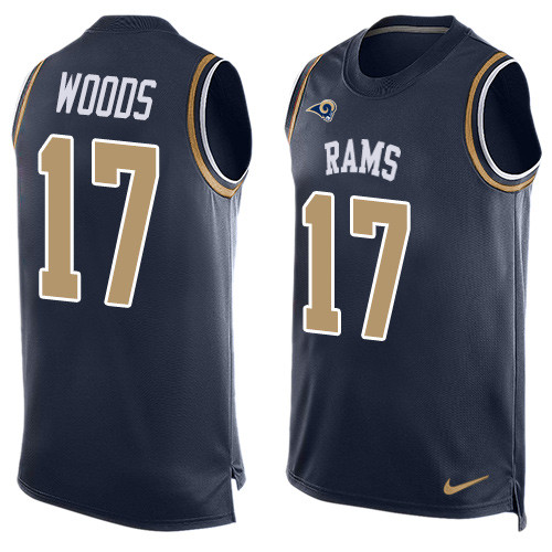 Nike Rams #17 Robert Woods Navy Blue Team Color Men's Stitched NFL Limited Tank Top Jersey Nike Rams #17 Robert Woods Navy Blue Team Color Men's Stitched NFL Limited Tank Top Jersey