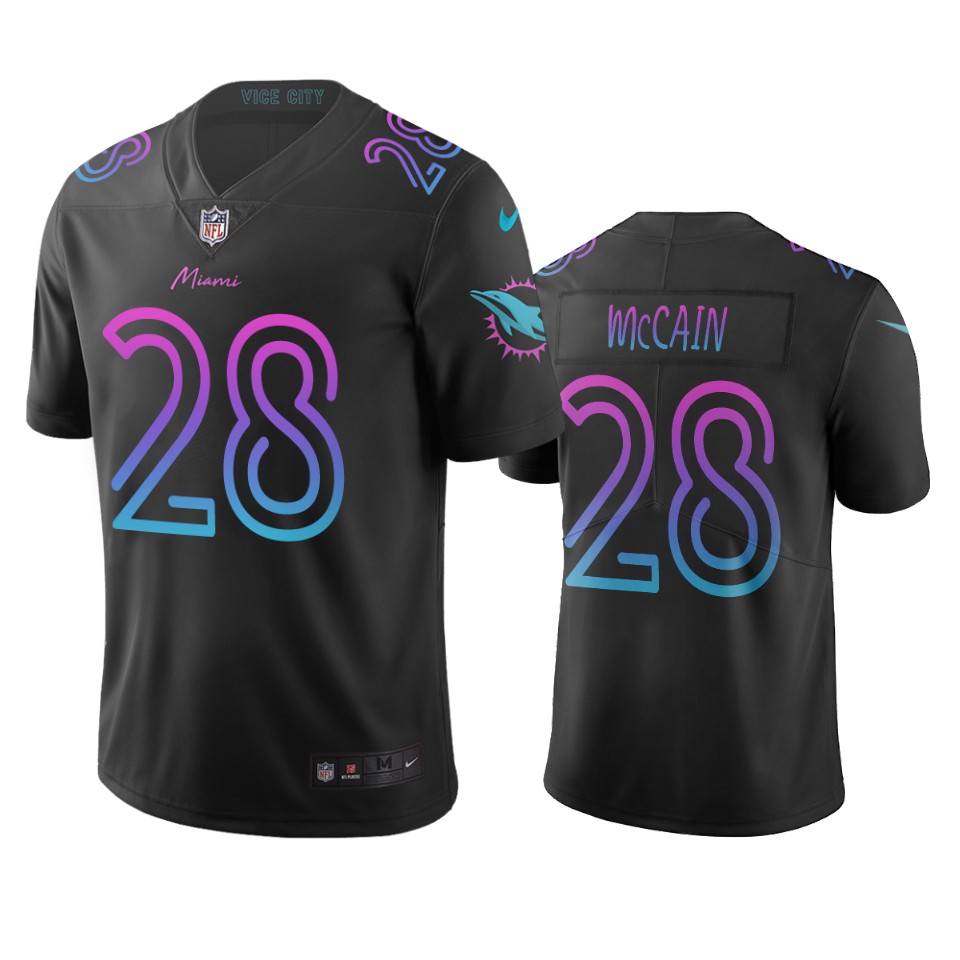Miami Dolphins #28 Bobby Mccain Black Vapor Limited City Edition NFL Jersey Miami Dolphins #28 Bobby Mccain Black Vapor Limited City Edition NFL Jersey