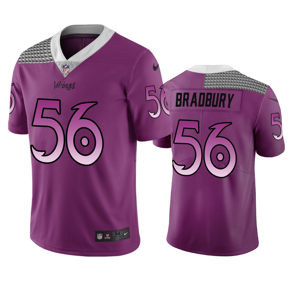 Minnesota Vikings #56 Garrett Bradbury Purple Vapor Limited City Edition NFL Jersey Minnesota Vikings #56 Garrett Bradbury Purple Vapor Limited City Edition NFL Jersey