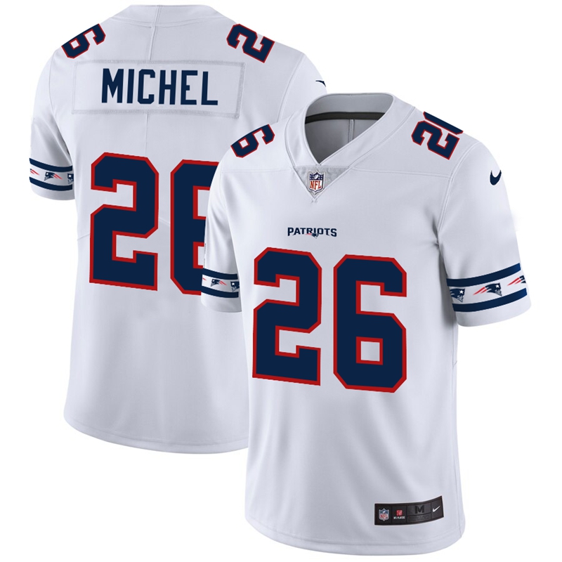New England Patriots #26 Sony Michel Nike White Team Logo Vapor Limited NFL Jersey New England Patriots #26 Sony Michel Nike White Team Logo Vapor Limited NFL Jersey