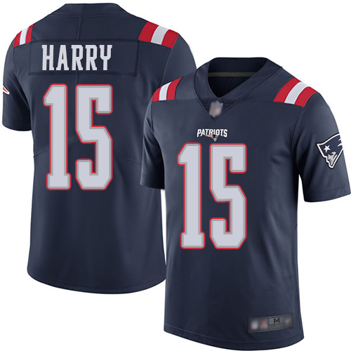Nike Patriots #15 N'Keal Harry Navy Blue Men's Stitched NFL Limited Rush Jersey Nike Patriots #15 N'Keal Harry Navy Blue Men's Stitched NFL Limited Rush Jersey