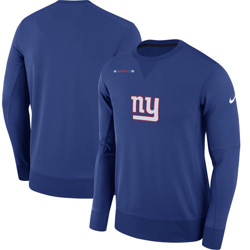 Men's New York Giants Nike Royal Sideline Team Logo Performance Sweatshirt Men's New York Giants Nike Royal Sideline Team Logo Performance Sweatshirt