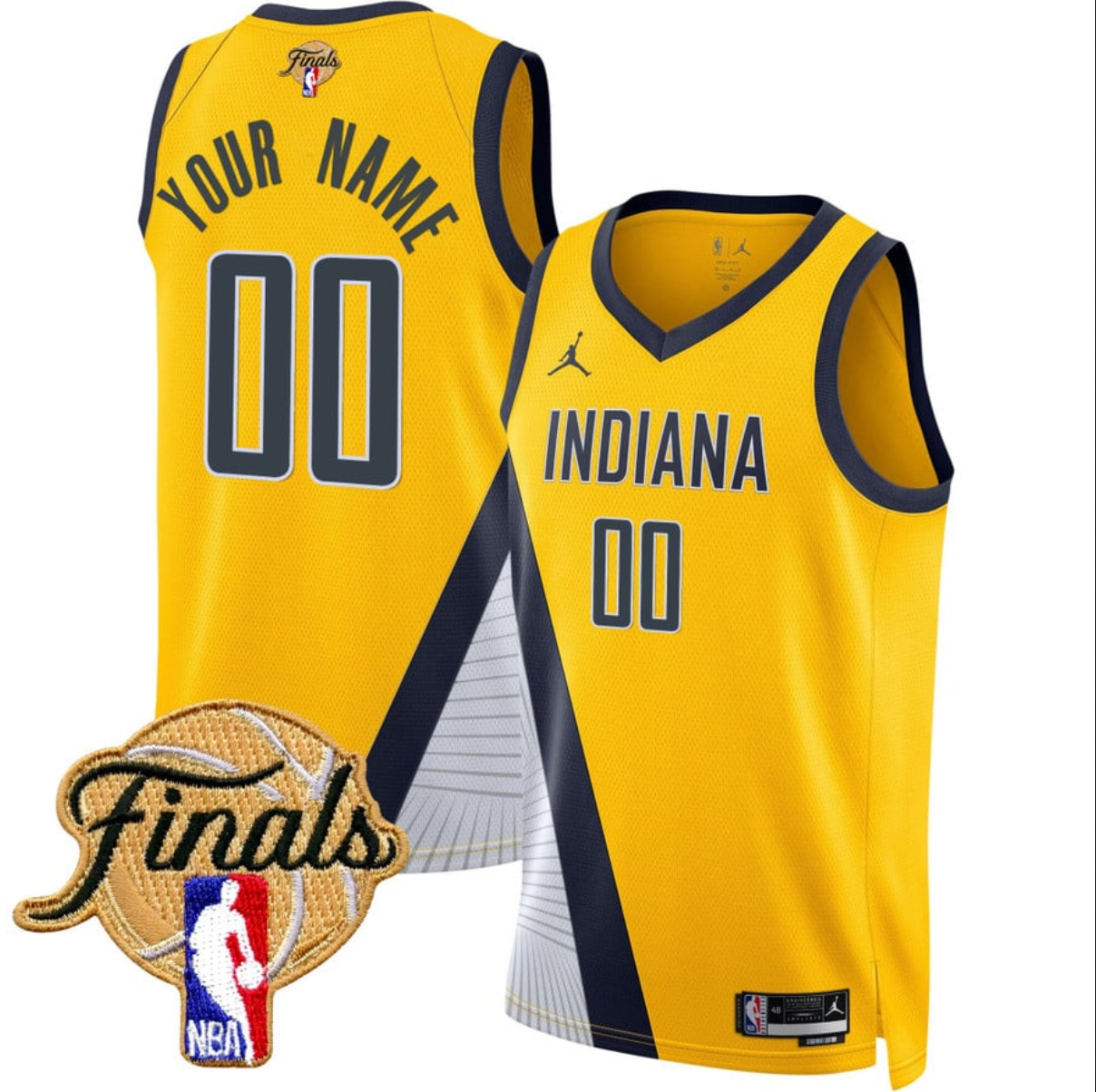 Men's Indiana Pacers Active Player Custom Yellow 2025 Finals Statement Edition Stitched Basketball Jersey Men's Indiana Pacers Active Player Custom Yellow 2025 Finals Statement Edition Stitched Basketball Jersey
