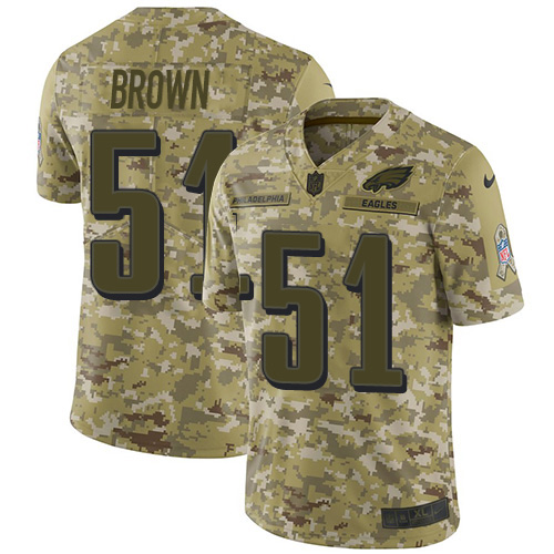Nike Eagles #51 Zach Brown Camo Men's Stitched NFL Limited 2018 Salute To Service Jersey Nike Eagles #51 Zach Brown Camo Men's Stitched NFL Limited 2018 Salute To Service Jersey