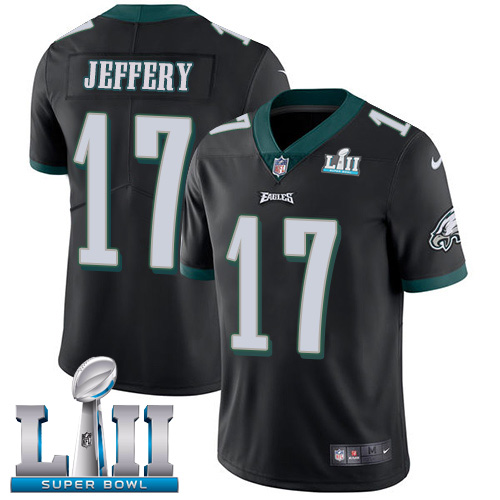 Nike Eagles #17 Alshon Jeffery Black Alternate Super Bowl LII Men's Stitched NFL Vapor Untouchable Limited Jersey Nike Eagles #17 Alshon Jeffery Black Alternate Super Bowl LII Men's Stitched NFL Vapor Untouchable Limited Jersey