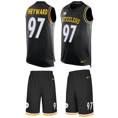 Nike Steelers #97 Cameron Heyward Black Team Color Men's Stitched NFL Limited Tank Top Suit Jersey Nike Steelers #97 Cameron Heyward Black Team Color Men's Stitched NFL Limited Tank Top Suit Jersey