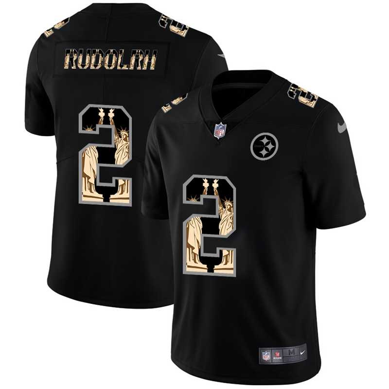 Pittsburgh Steelers #2 Mason Rudolph Carbon Black Vapor Statue Of Liberty Limited NFL Jersey Pittsburgh Steelers #2 Mason Rudolph Carbon Black Vapor Statue Of Liberty Limited NFL Jersey