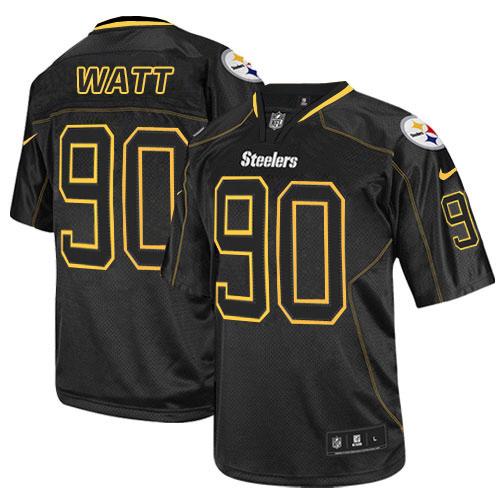 Nike Steelers #90 T. J. Watt Lights Out Black Men's Stitched NFL Elite Jersey Nike Steelers #90 T. J. Watt Lights Out Black Men's Stitched NFL Elite Jersey