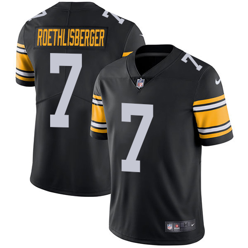 Nike Steelers #7 Ben Roethlisberger Black Alternate Men's Stitched NFL Vapor Untouchable Limited Jersey Nike Steelers #7 Ben Roethlisberger Black Alternate Men's Stitched NFL Vapor Untouchable Limited Jersey