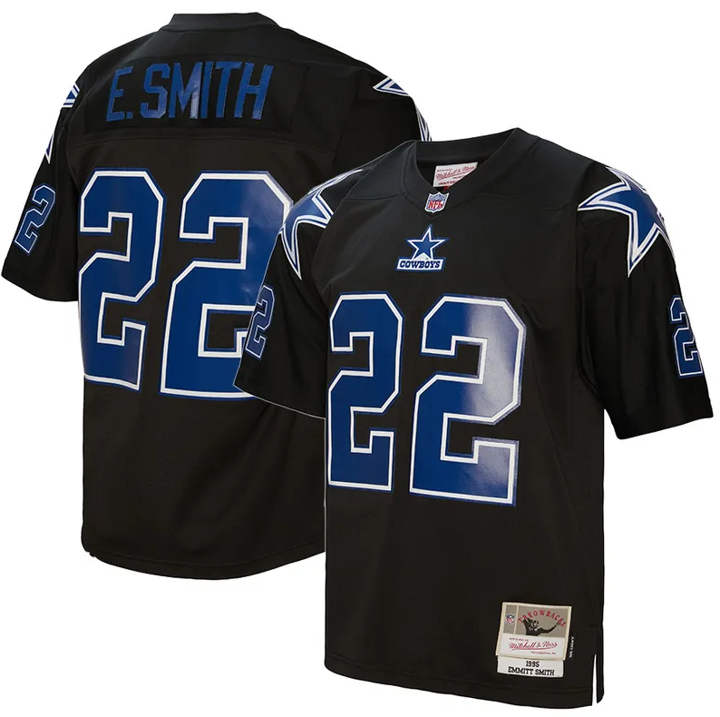Dalla Cowboys #22 Emmitt Smith Black 1995 Mitchell & Ness Stitched Jersey Dalla Cowboys #22 Emmitt Smith Black 1995 Mitchell & Ness Stitched Jersey