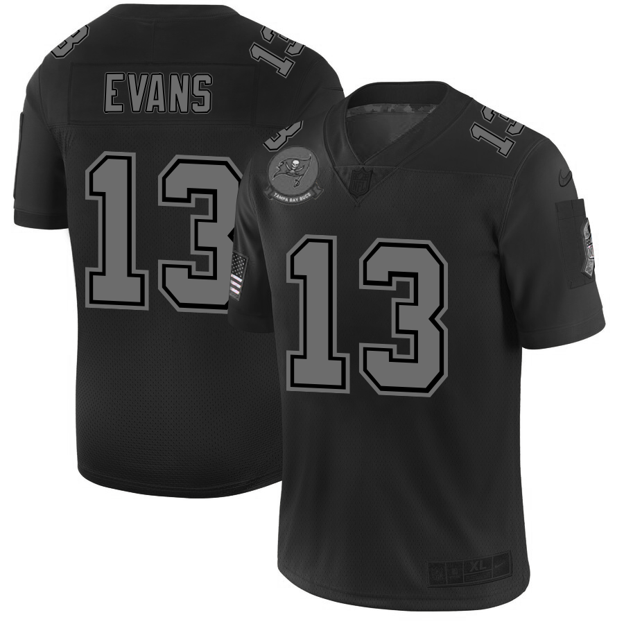 Tampa Bay Buccaneers #13 Mike Evans Men's Nike Black 2019 Salute to Service Limited Stitched NFL Jersey Tampa Bay Buccaneers #13 Mike Evans Men's Nike Black 2019 Salute to Service Limited Stitched NFL Jersey