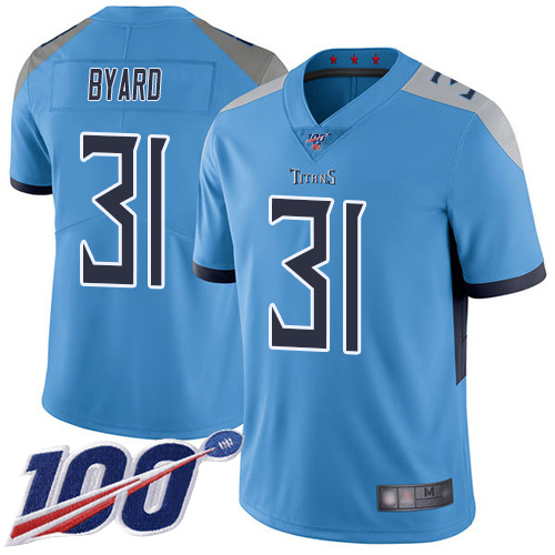 Nike Titans #31 Kevin Byard Light Blue Alternate Men's Stitched NFL 100th Season Vapor Limited Jersey Nike Titans #31 Kevin Byard Light Blue Alternate Men's Stitched NFL 100th Season Vapor Limited Jersey