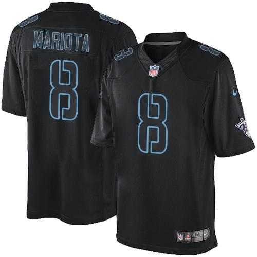 Nike Titans #8 Marcus Mariota Black Men's Stitched NFL Impact Limited Jersey Nike Titans #8 Marcus Mariota Black Men's Stitched NFL Impact Limited Jersey