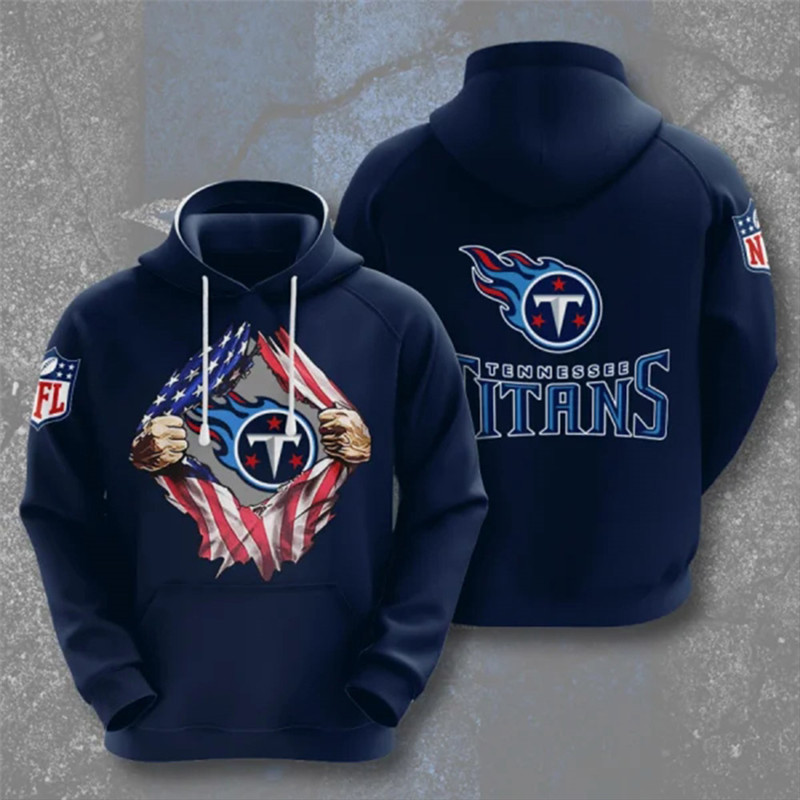 Men's Tennessee Titans Navy NFL 3D Trending T-Shirt Hoodie Men's Tennessee Titans Navy NFL 3D Trending T-Shirt Hoodie
