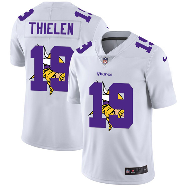 Men's Minnesota Vikings #19 Adam Thielen White NFL Stitched Jersey Men's Minnesota Vikings #19 Adam Thielen White NFL Stitched Jersey