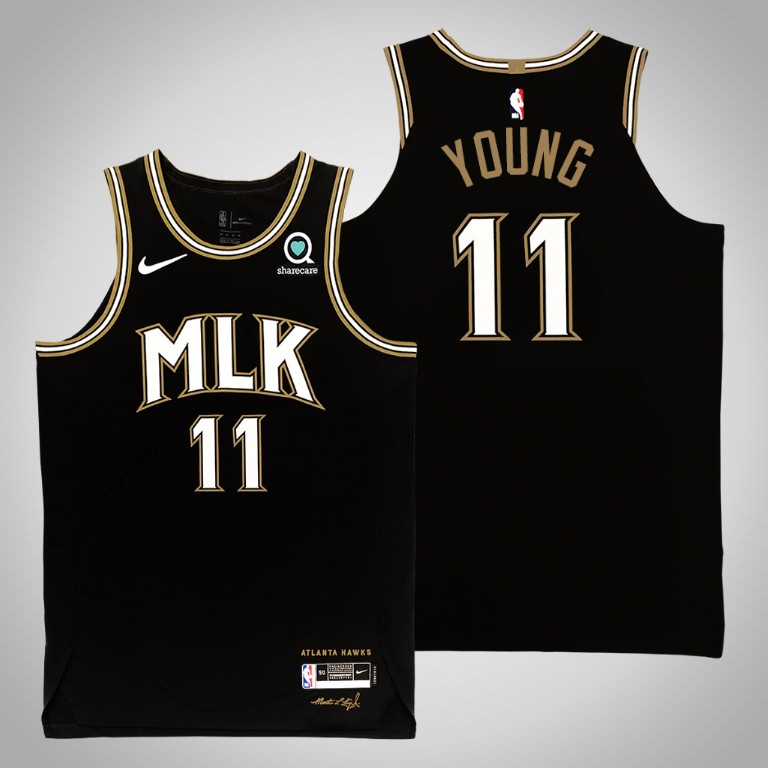 Men's Atlanta Hawks #11 Trae Young Black City Edition Stitched Jersey Men's Atlanta Hawks #11 Trae Young Black City Edition Stitched Jersey
